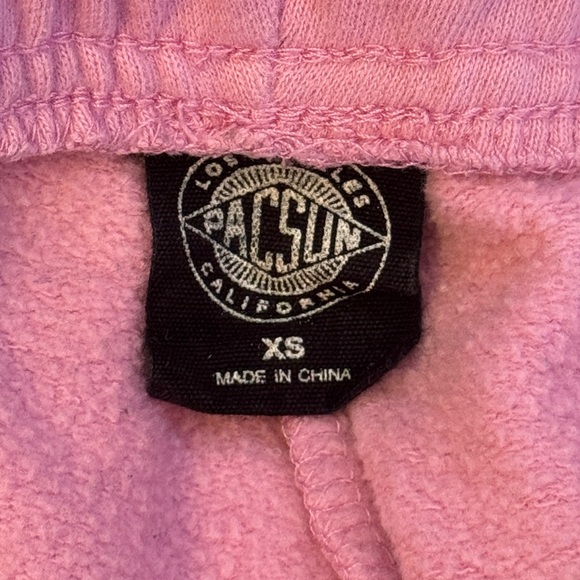 pacsun fleece sweatpants in light fuschia pink - Picture 3 of 5
